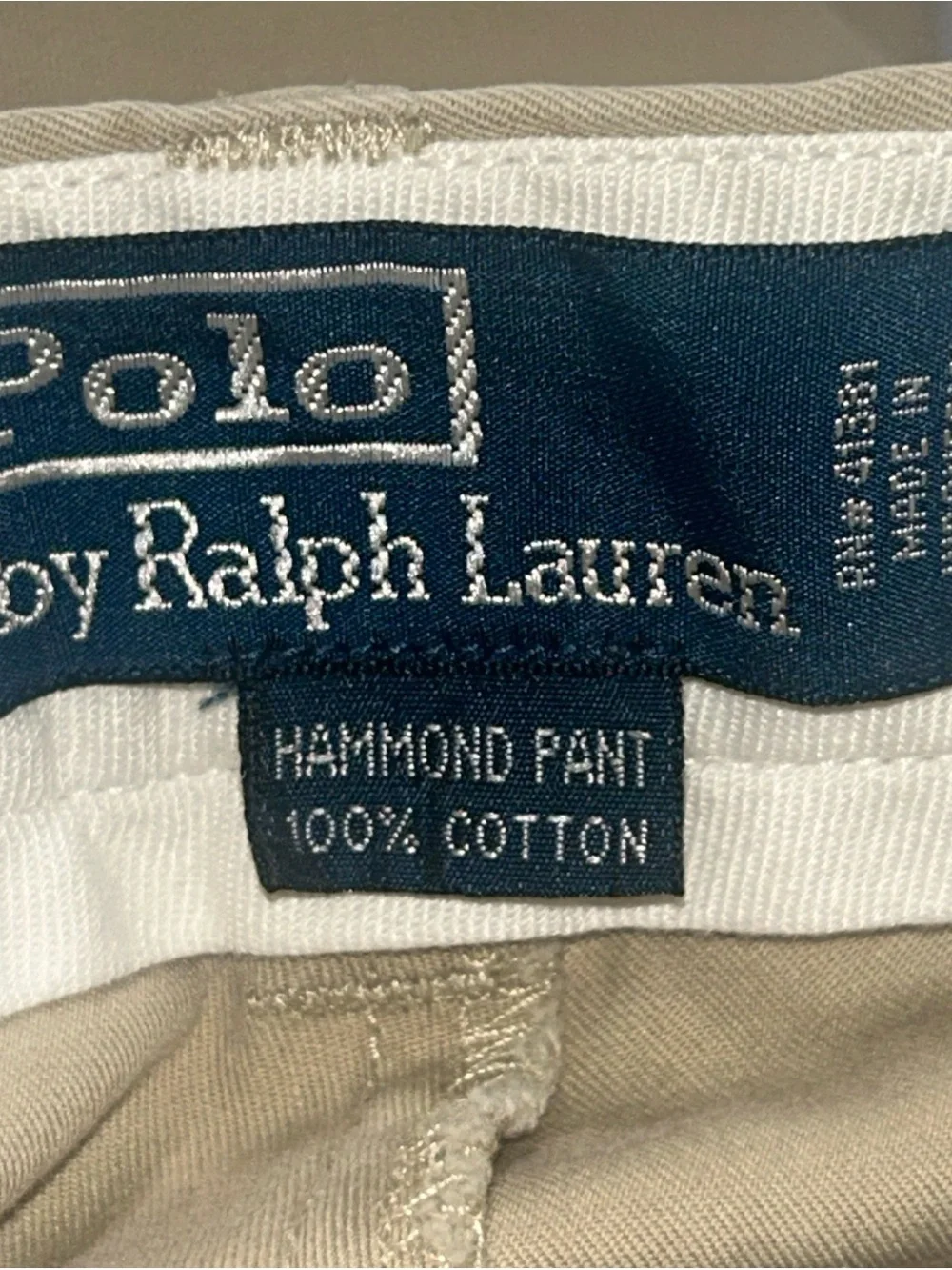 Polo Ralph Lauren Chino Pants Classic Fit Beige Mens 36/30 Basic Preppy Academic